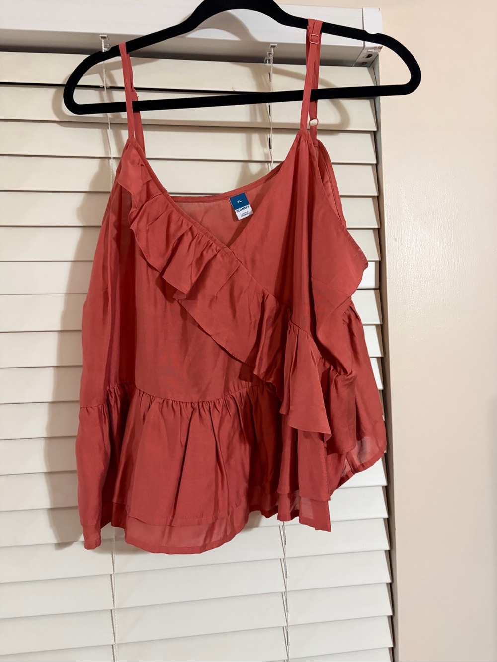 Old Navy Coral Ruffle Tiered Camisole